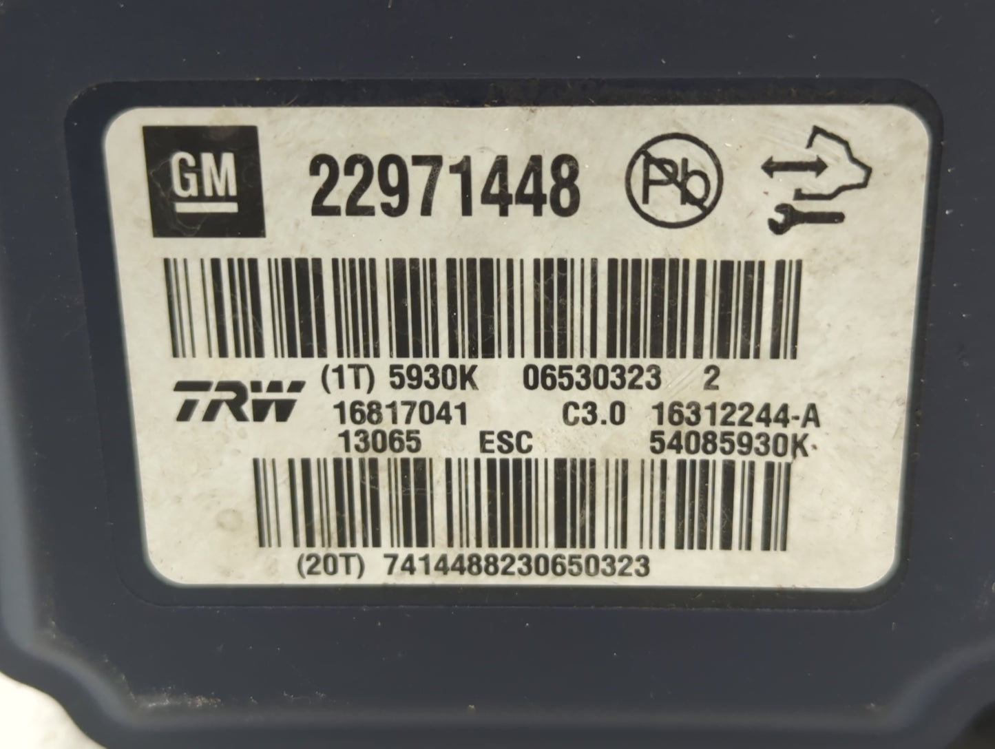 2018-2019 Hyundai Sonata ABS Pump Control Module Replacement P/N:22971448 58920-C2210 Fits Fits 2018 2019 OEM Used Auto Part