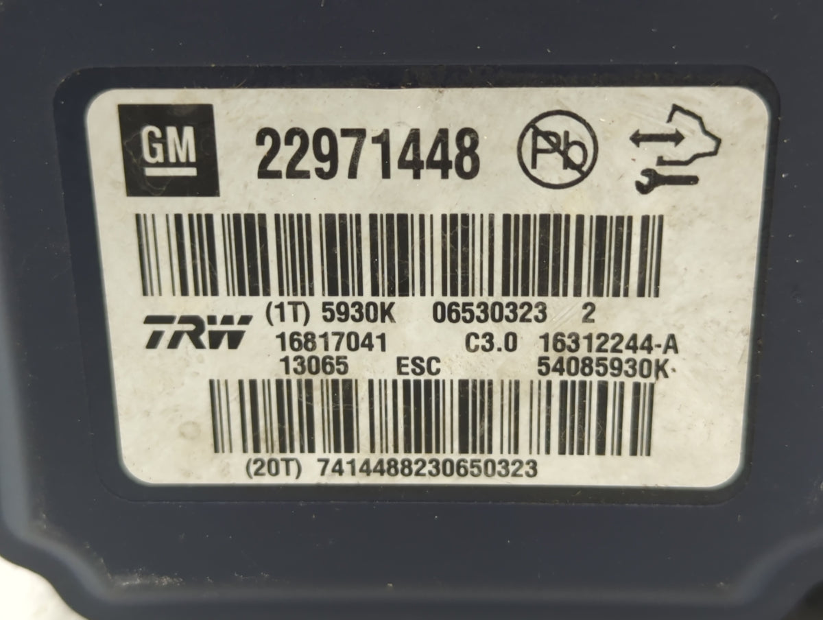 2018-2019 Hyundai Sonata Anti-Lock Brake ABS Pump Module Actuator OEM P/N:22971448 58920-C2210 Fits Fits 2018 2019 OEM Used 