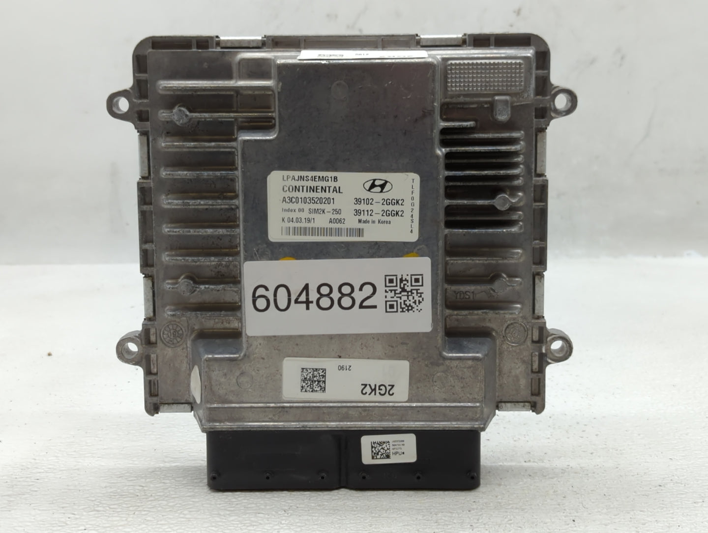 2018-2019 Hyundai Sonata PCM Engine Control Computer ECU ECM PCU OEM P/N:39112-2GGK2 39102-2GGK2 Fits Fits 2018 2019 OEM Use