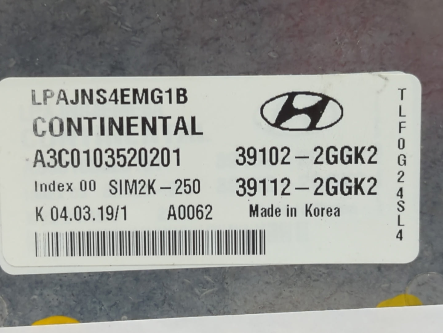 2018-2019 Hyundai Sonata PCM Engine Control Computer ECU ECM PCU OEM P/N:39112-2GGK2 39102-2GGK2 Fits Fits 2018 2019 OEM Use