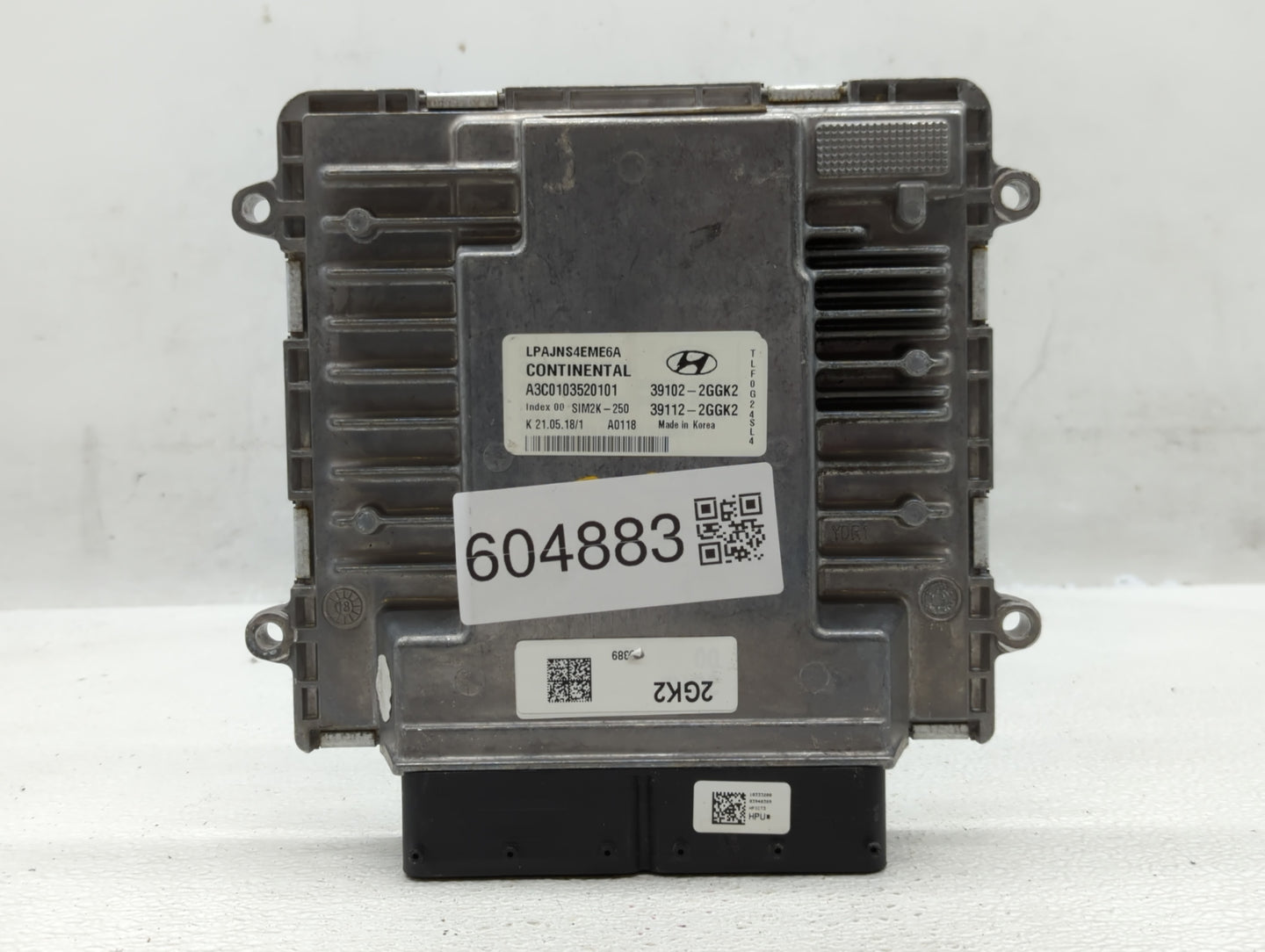 2018-2019 Hyundai Sonata PCM Engine Control Computer ECU ECM PCU OEM P/N:39112-2GGK2 39102-2GGK2 Fits Fits 2018 2019 OEM Use