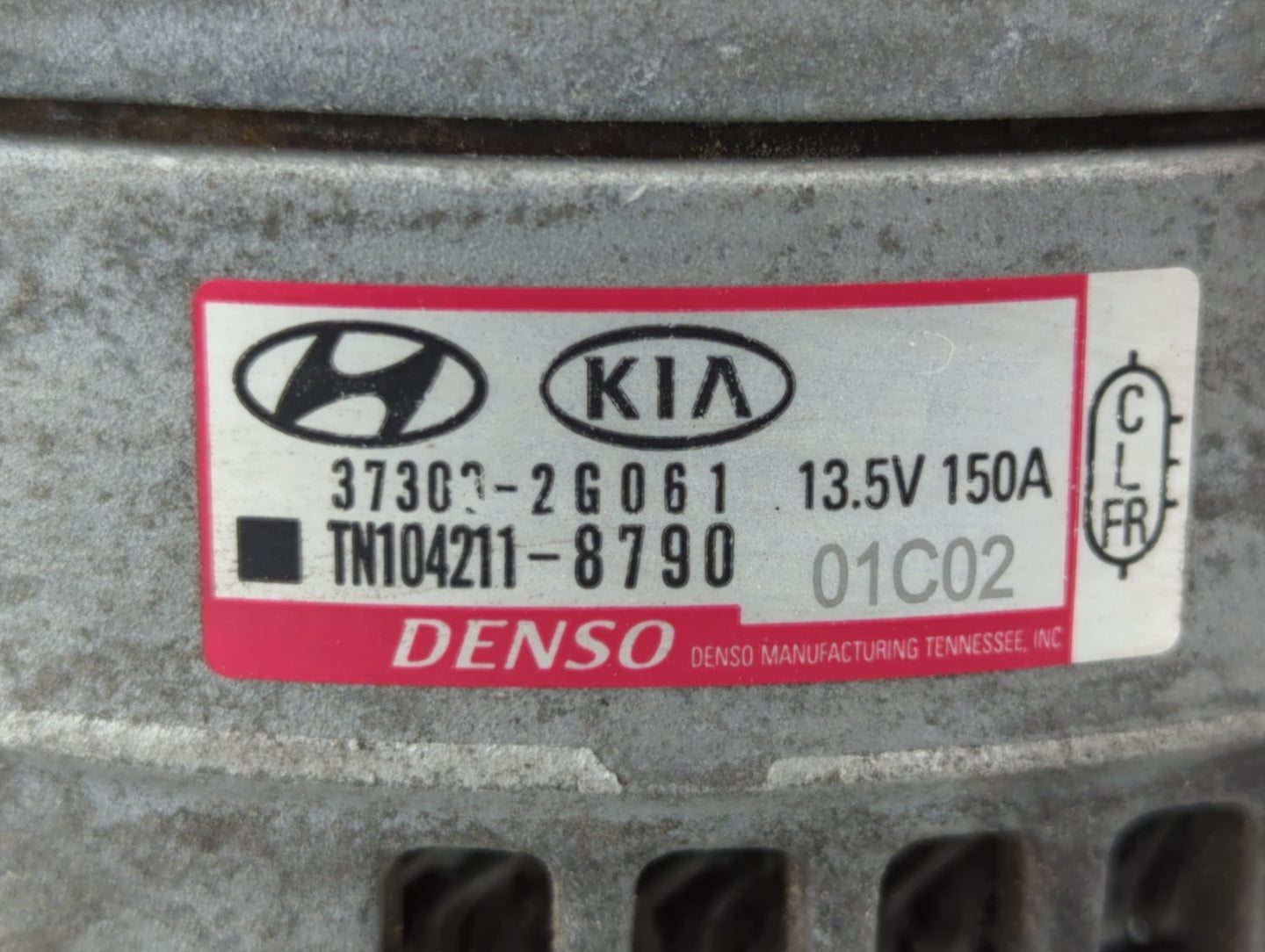 2015-2019 Hyundai Sonata Alternator Replacement Generator Charging Assembly Engine OEM P/N:37303-2G061 Fits OEM Used Auto Pa