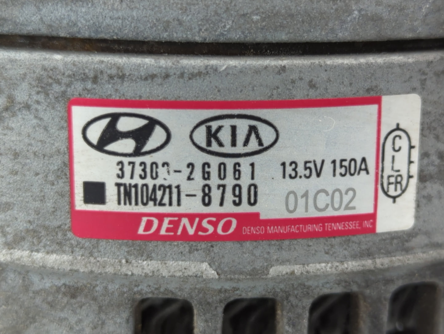 2015-2019 Hyundai Sonata Alternator Replacement Generator Charging Assembly Engine OEM P/N:37303-2G061 Fits OEM Used Auto Pa