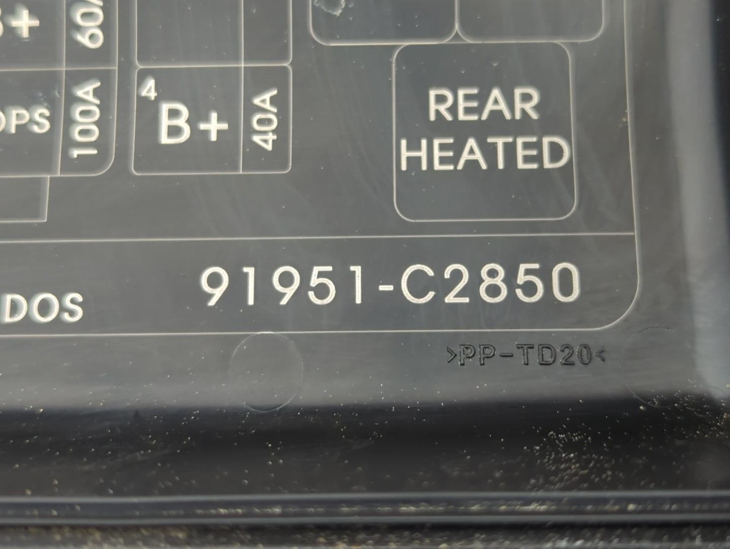 2018-2019 Hyundai Sonata Fusebox Fuse Box Panel Relay Module P/N:91951-C2850 Fits Fits 2018 2019 OEM Used Auto Parts - Oemus