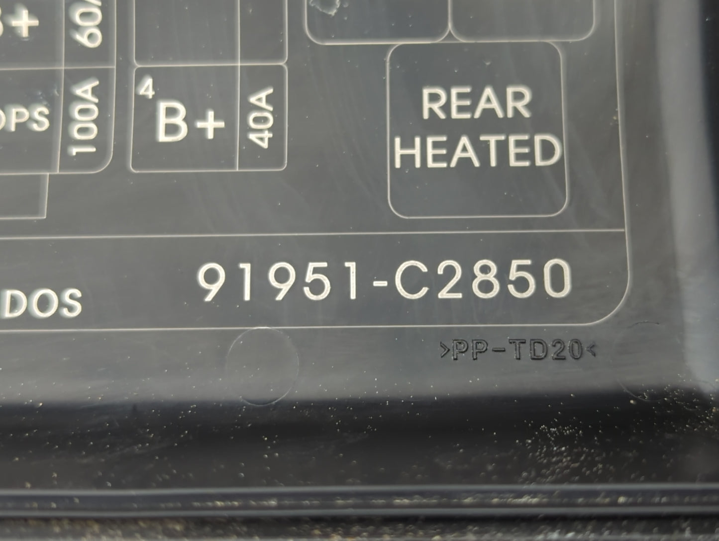 2018-2019 Hyundai Sonata Fusebox Fuse Box Panel Relay Module P/N:91951-C2850 Fits Fits 2018 2019 OEM Used Auto Parts - Oemus