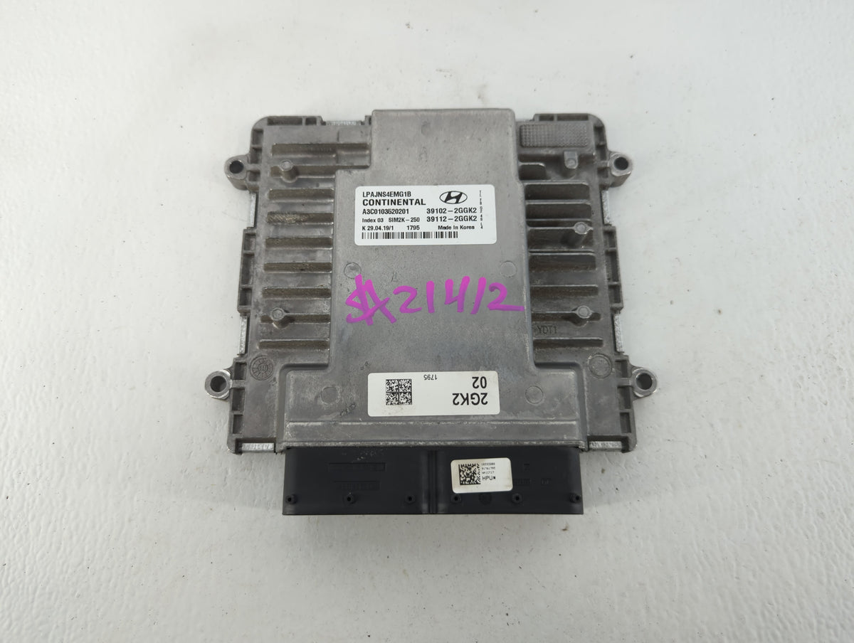 2018-2019 Hyundai Sonata PCM Engine Control Computer ECU ECM PCU OEM P/N:39102-2GGK2 Fits 2018 2019 OEM Used Auto Parts - Oe