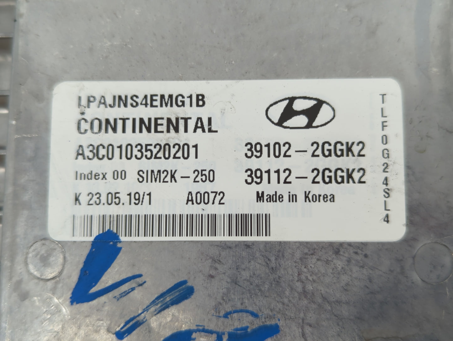 2018-2019 Hyundai Sonata PCM Engine Control Computer ECU ECM PCU OEM P/N:39112-2GGK2 39102-2GGK2 Fits Fits 2018 2019 OEM Use