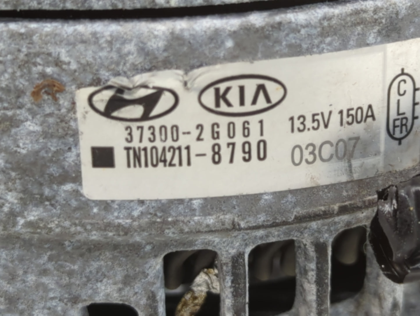 2015-2019 Hyundai Sonata Alternator Replacement Generator Charging Assembly Engine OEM P/N:37300-2G061 Fits OEM Used Auto Pa