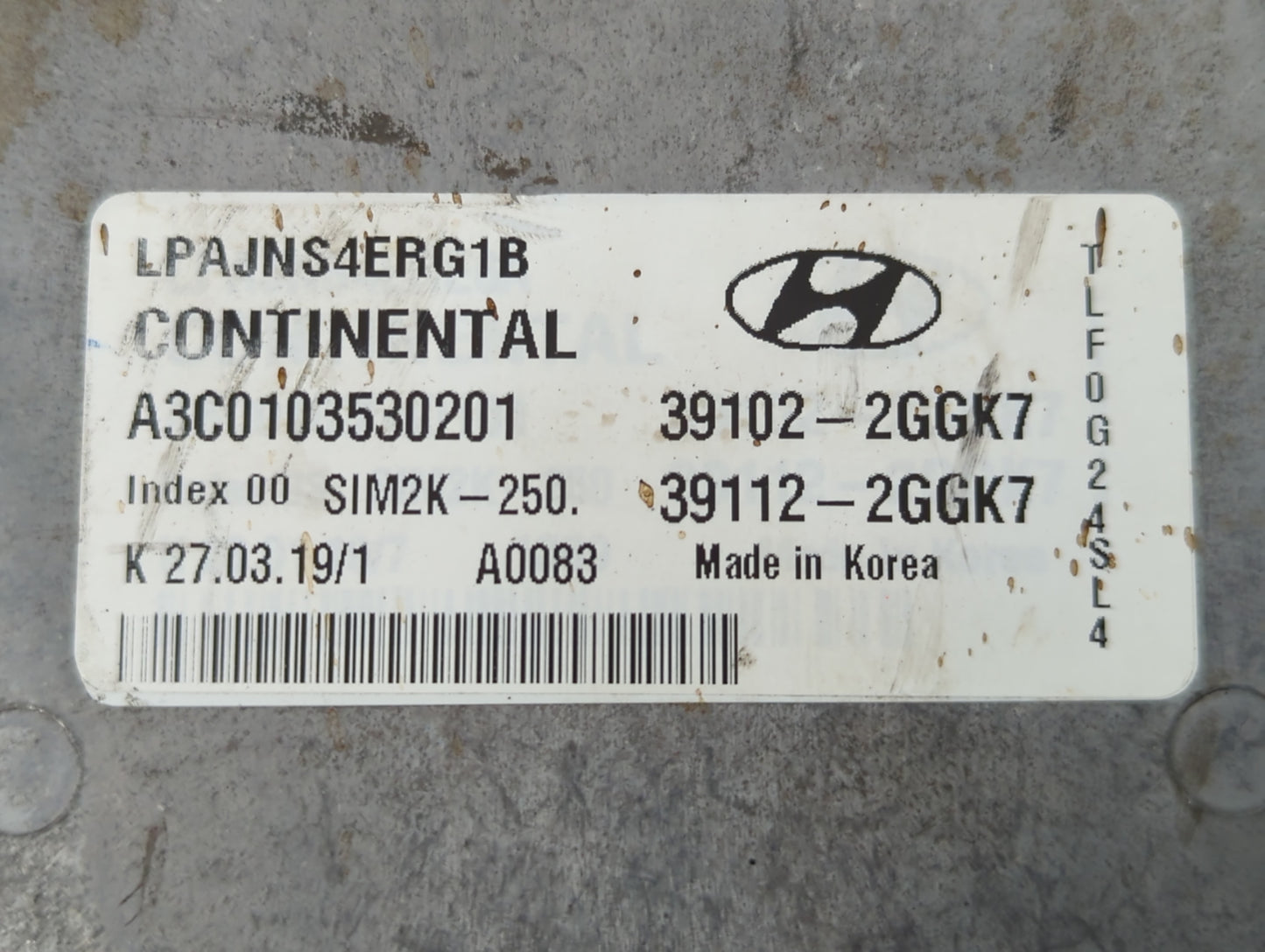 2018-2019 Hyundai Sonata PCM Engine Control Computer ECU ECM PCU OEM P/N:39102-2GGK7 Fits Fits 2018 2019 OEM Used Auto Parts