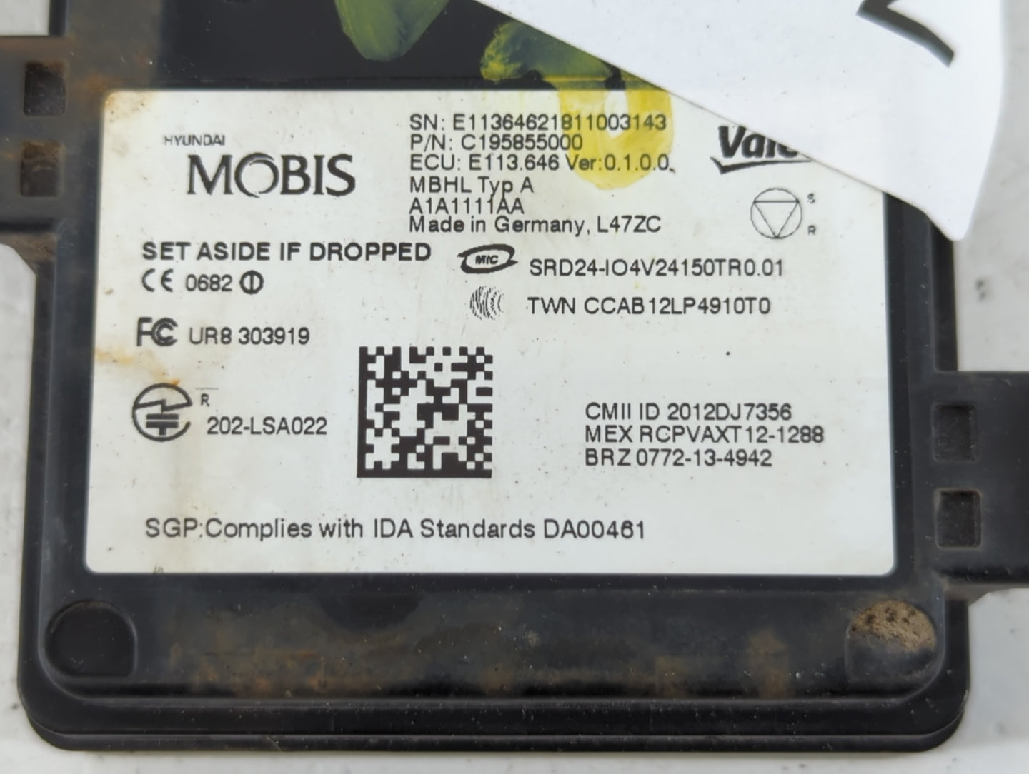 2018-2019 Hyundai Sonata Back Up Sensor Backup Camera - Oemusedautoparts1.com