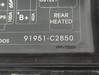 2018-2019 Hyundai Sonata Fusebox Fuse Box Panel Relay Module P/N:91951-C2850 Fits Fits 2018 2019 OEM Used Auto Parts - Oemus