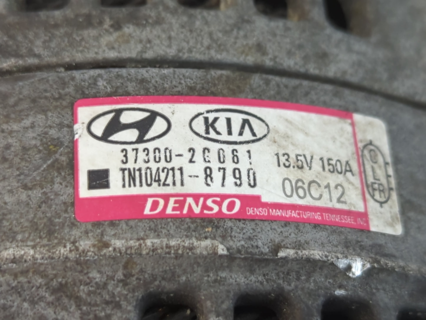 2015-2019 Hyundai Sonata Alternator Replacement Generator Charging Assembly Engine OEM P/N:37300-2G061 Fits OEM Used Auto Pa
