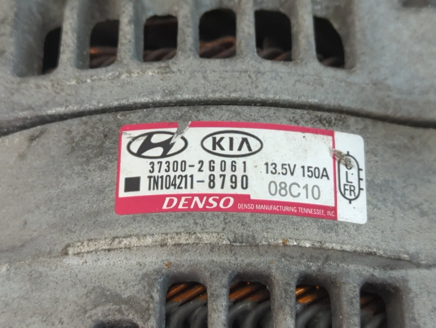 2015-2019 Hyundai Sonata Alternator Replacement Generator Charging Assembly Engine OEM P/N:37300-2G061 Fits OEM Used Auto Pa