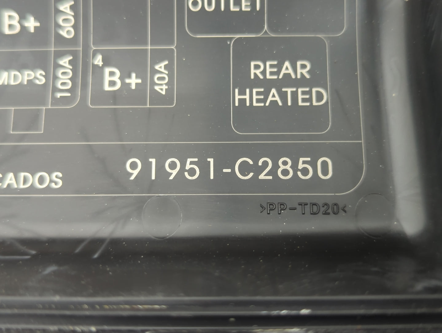 2018-2019 Hyundai Sonata Fusebox Fuse Box Panel Relay Module P/N:91951-C2850 Fits Fits 2018 2019 OEM Used Auto Parts - Oemus
