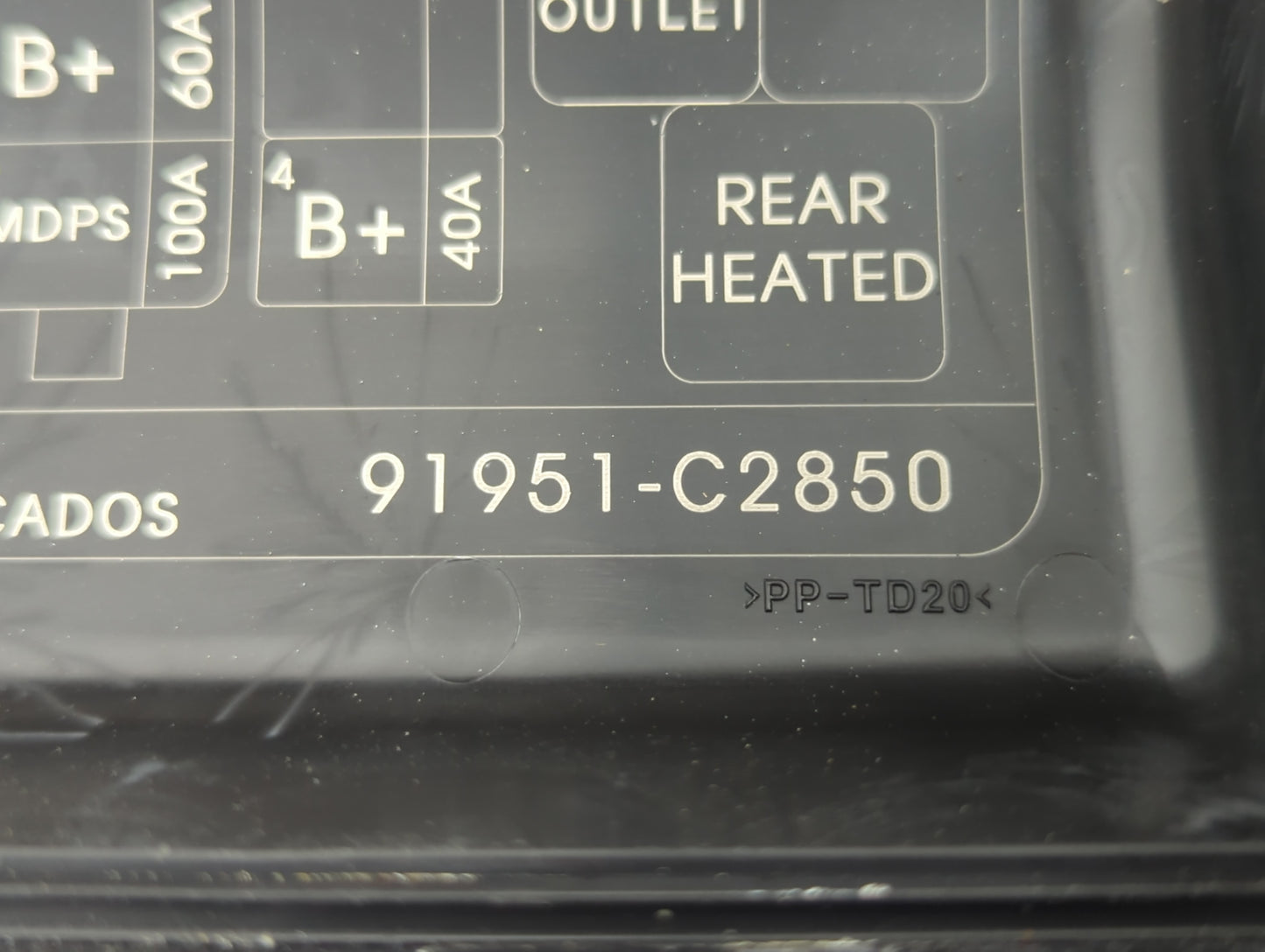 2018-2019 Hyundai Sonata Fusebox Fuse Box Panel Relay Module P/N:91951-C2850 Fits Fits 2018 2019 OEM Used Auto Parts - Oemus
