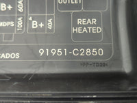2018-2019 Hyundai Sonata Fusebox Fuse Box Panel Relay Module P/N:91951-C2850 Fits Fits 2018 2019 OEM Used Auto Parts - Oemus