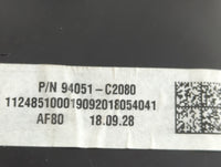 2019 Hyundai Sonata Instrument Cluster Speedometer Gauges P/N:94051-C2080 Fits OEM Used Auto Parts - Oemusedautoparts1.com