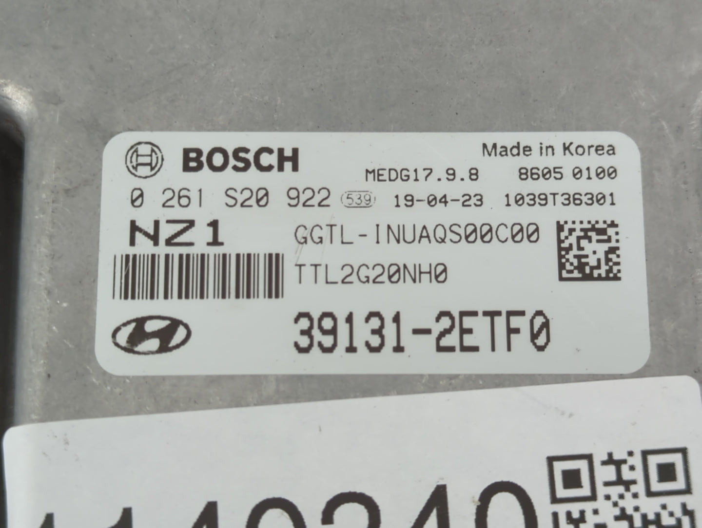 2019-2021 Hyundai Tucson PCM Engine Control Computer ECU ECM PCU OEM P/N:39131-2ETF0 Fits Fits 2019 2020 2021 OEM Used Auto 