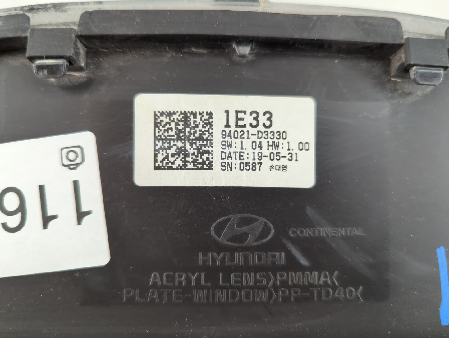 2019-2021 Hyundai Tucson Instrument Cluster Speedometer Gauges P/N:94021-D3330 Fits Fits 2019 2020 2021 OEM Used Auto Parts 