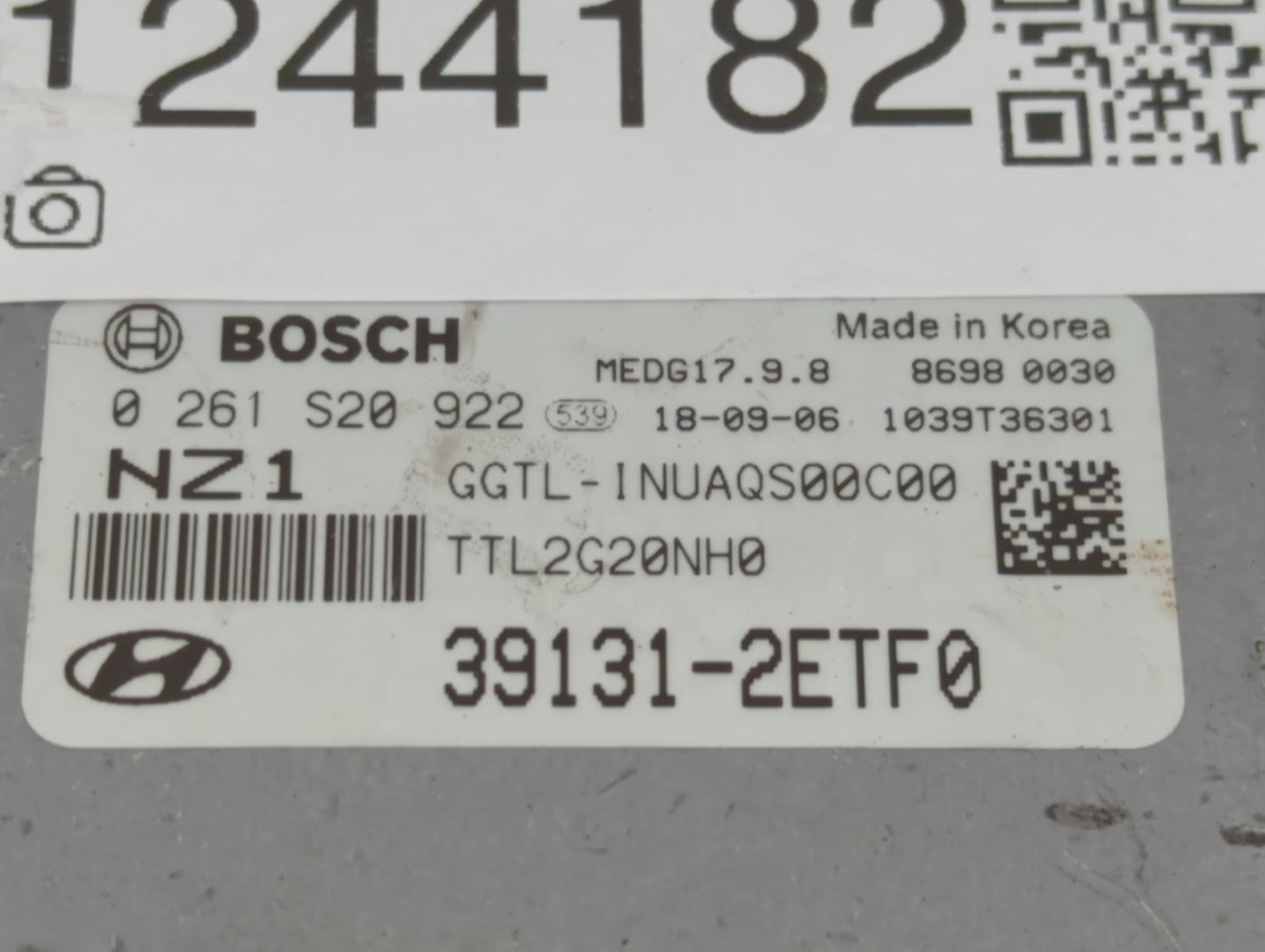 2019-2021 Hyundai Tucson PCM Engine Control Computer ECU ECM PCU OEM P/N:0 261 S20 922 Fits Fits 2019 2020 2021 OEM Used Aut