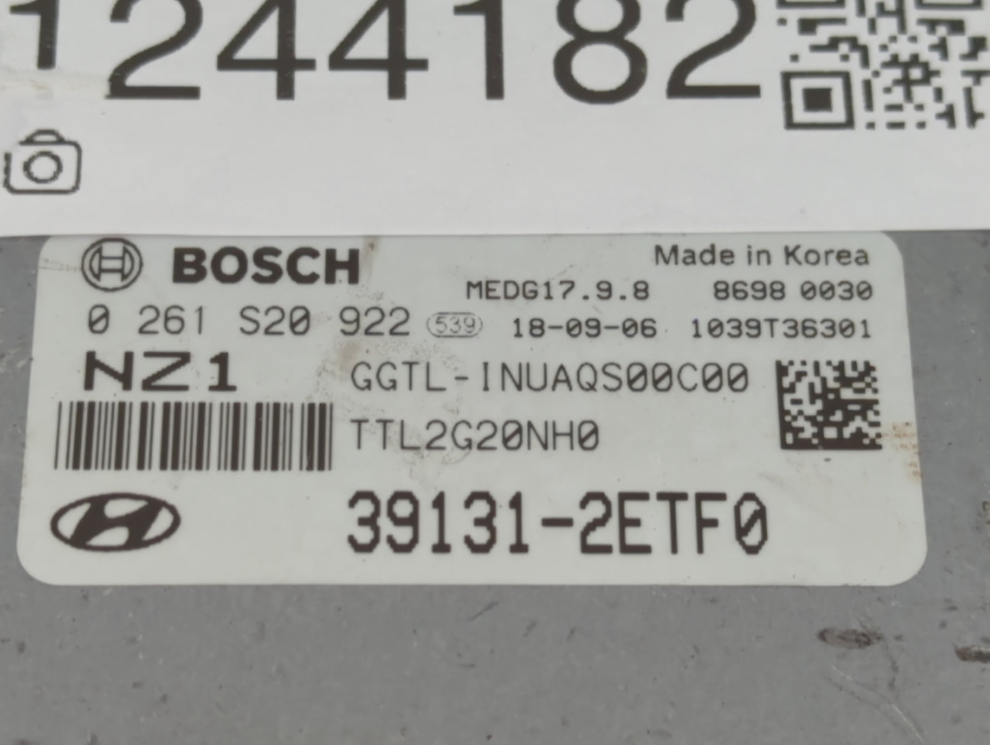 2019-2021 Hyundai Tucson PCM Engine Control Computer ECU ECM PCU OEM P/N:0 261 S20 922 Fits Fits 2019 2020 2021 OEM Used Aut