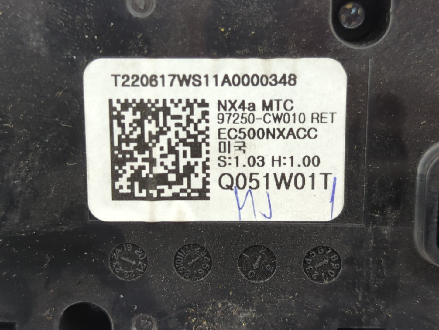 2019-2022 Hyundai Tucson Climate Control Module Temperature AC/Heater Replacement P/N:97250-CW010 Fits Fits 2019 2020 2021 2