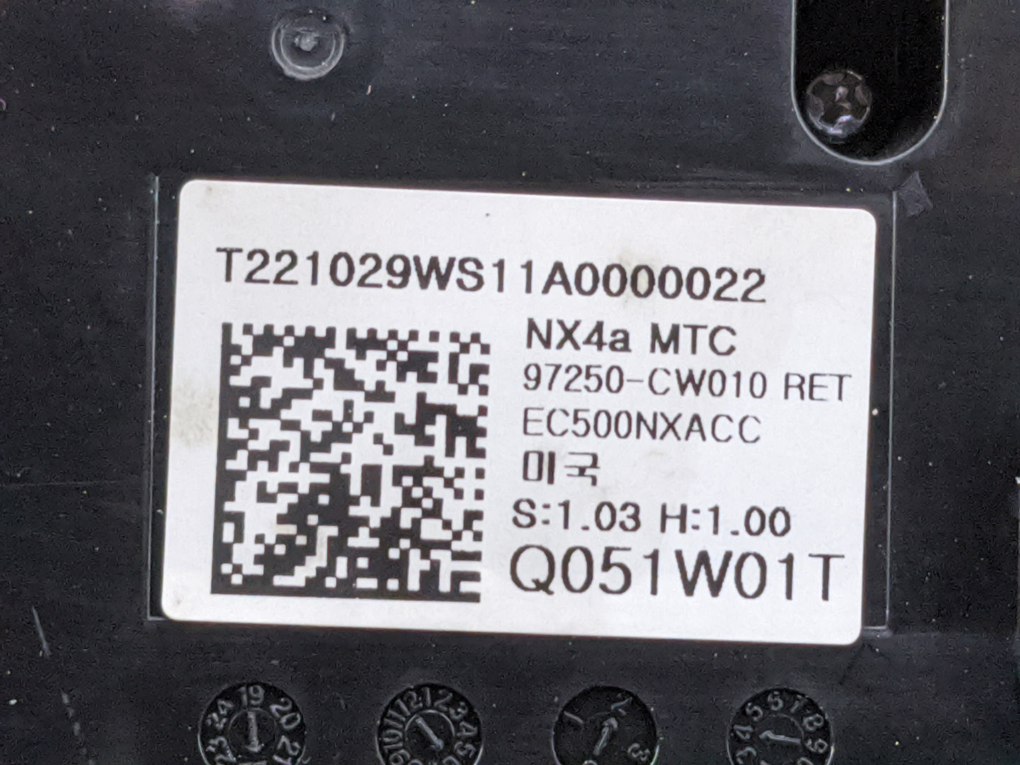 2019-2022 Hyundai Tucson Climate Control Module Temperature AC/Heater Replacement P/N:97250-CW010 T221029WS11A0000022 Fits O