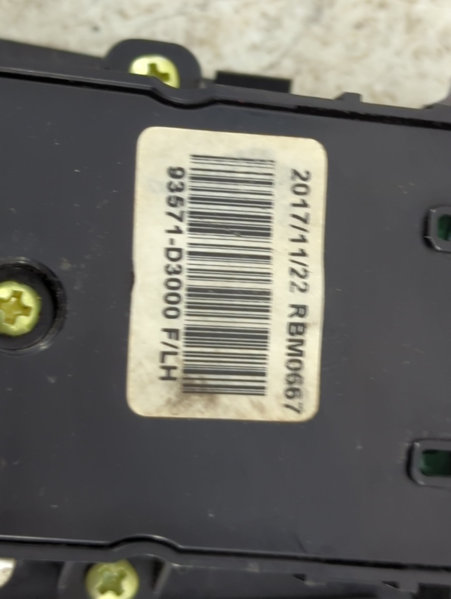 2016-2021 Hyundai Tucson Master Power Window Switch Replacement Driver Side Left P/N:93571-D3000 Fits OEM Used Auto Parts - 