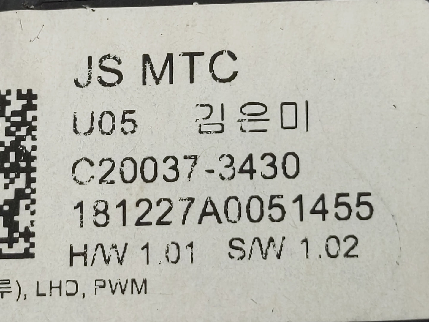 2019-2020 Hyundai Veloster Climate Control Module Temperature AC/Heater Replacement P/N:C20037-3430 Fits Fits 2019 2020 OEM 