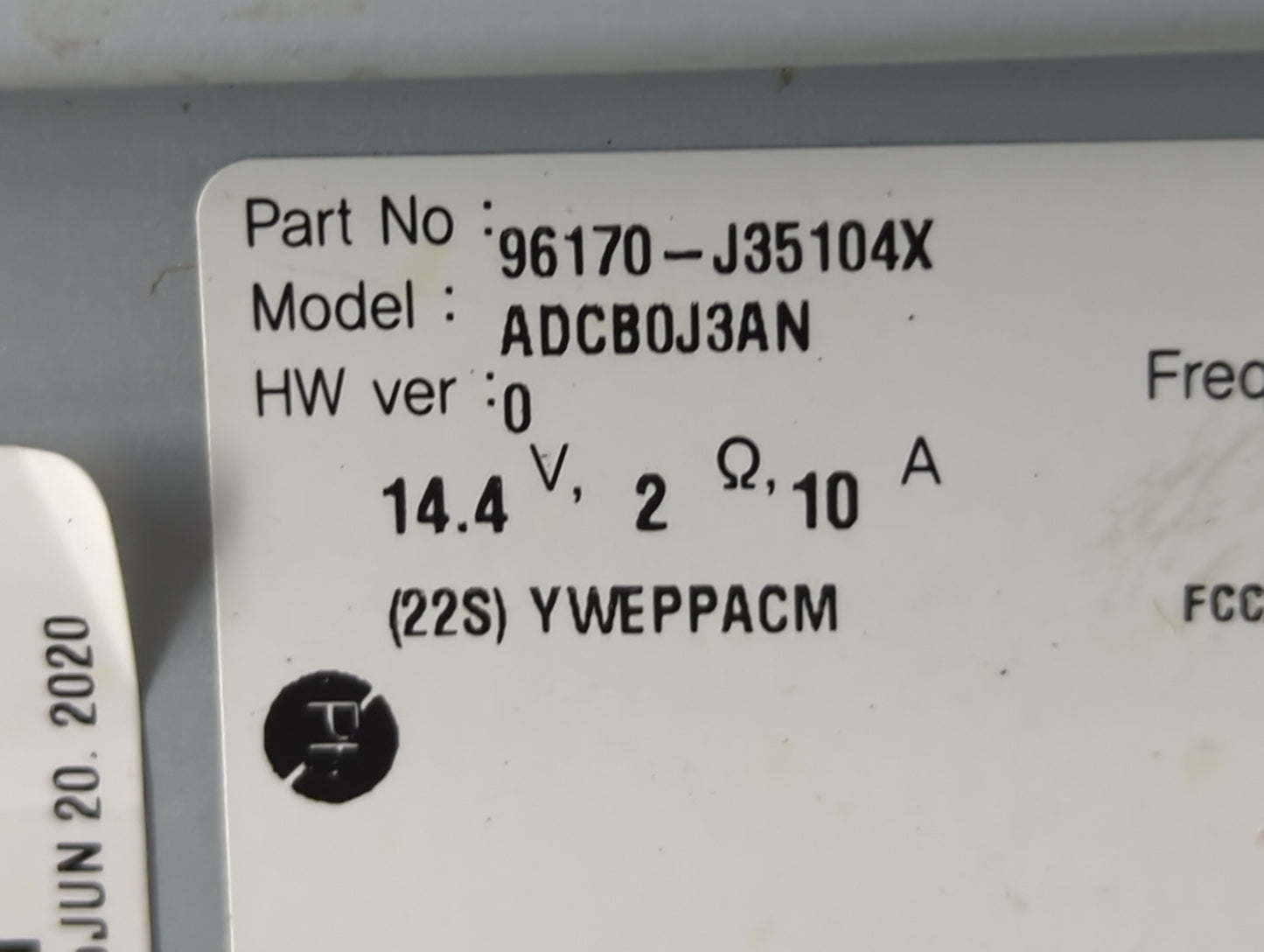 2019 Hyundai Veloster Radio AM FM Cd Player Receiver Replacement P/N:96170-J35104X Fits OEM Used Auto Parts - Oemusedautopar