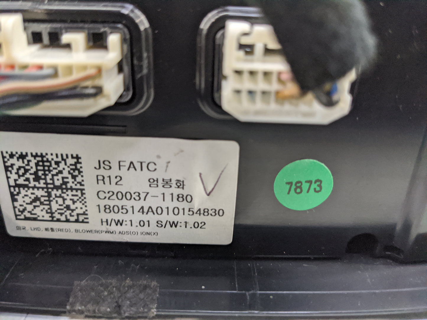 2019-2020 Hyundai Veloster Climate Control Module Temperature AC/Heater Replacement P/N:C20037-1180 Fits Fits 2019 2020 OEM 