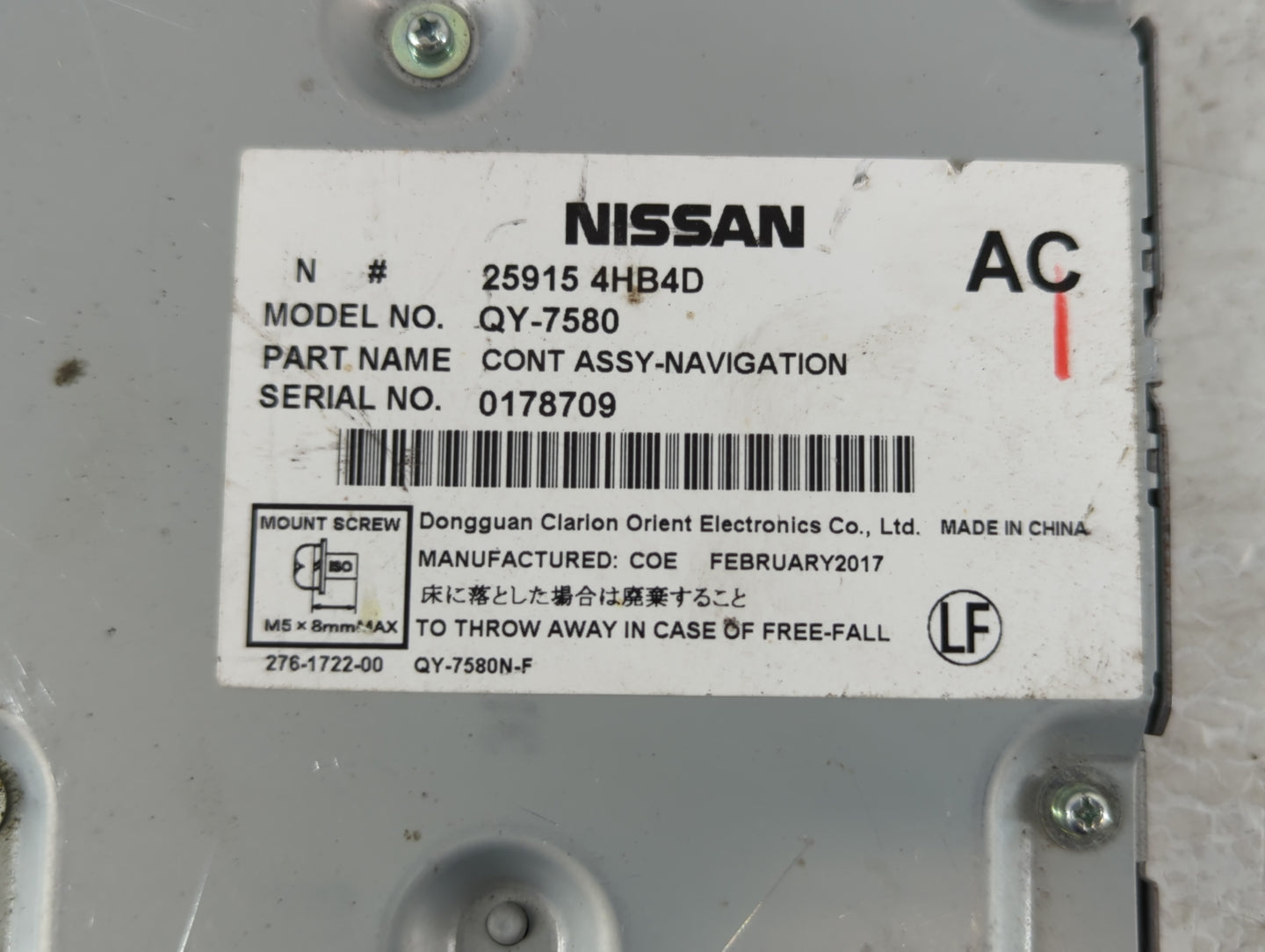 2019-2019 Infiniti Q50 Telematics Control Module 25915 4hb4d - Oemusedautoparts1.com