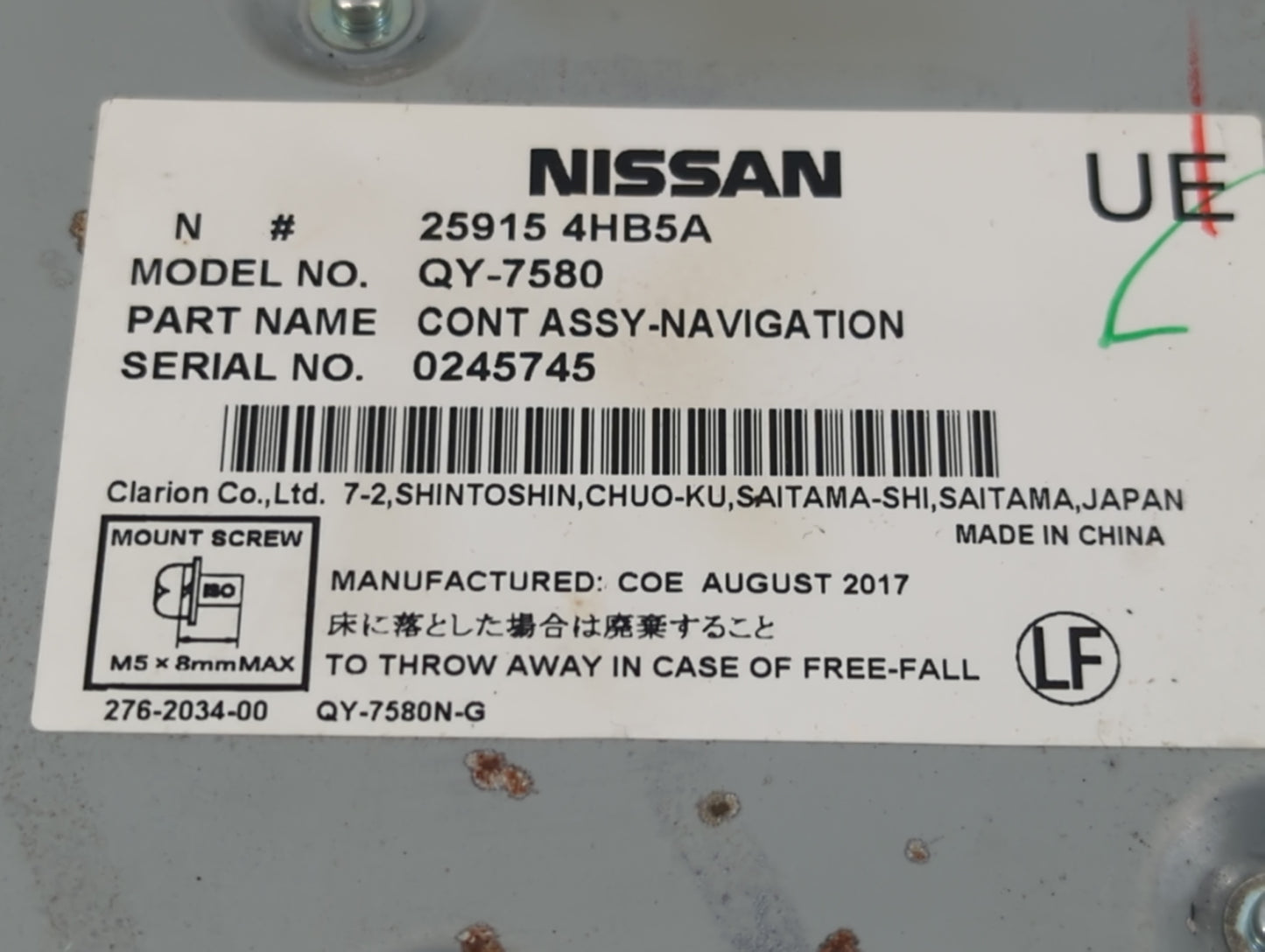 2016-2019 Infiniti Q50 PCM Engine Control Computer ECU ECM PCU OEM P/N:25915 4HB5A Fits Fits 2016 2017 2018 2019 OEM Used Au