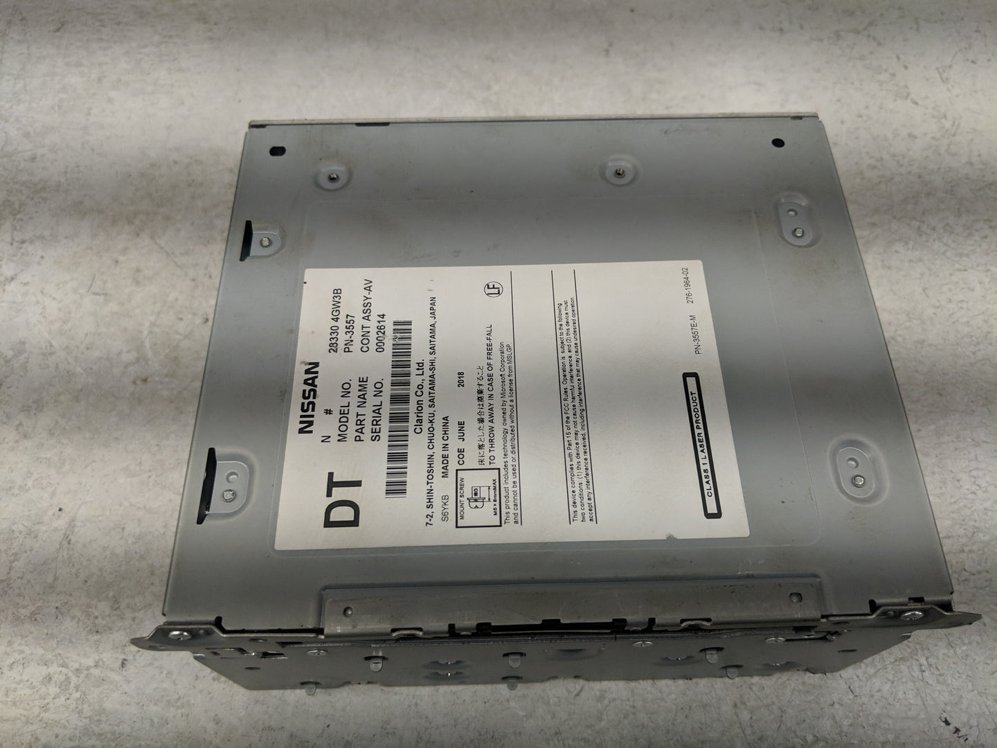 2019 Infiniti Q50 Radio AM FM Cd Player Receiver Replacement P/N:28330 4GW3B Fits OEM Used Auto Parts - Oemusedautoparts1.co