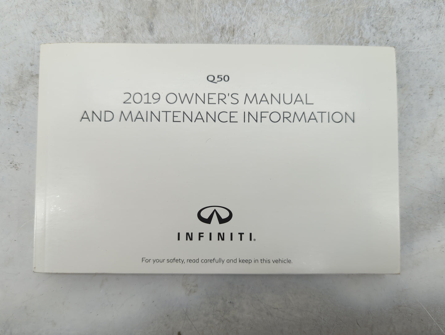 2019 Infiniti Q50 Owners Manual Book Guide P/N:OM19E0 0V37U0 OEM Used Auto Parts - Oemusedautoparts1.com