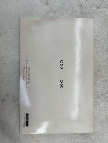 2019 Infiniti Q50 Owners Manual Book Guide P/N:N19E-DG5TJU0 DG5TJ-N, T00NA-4HH5D OEM Used Auto Parts