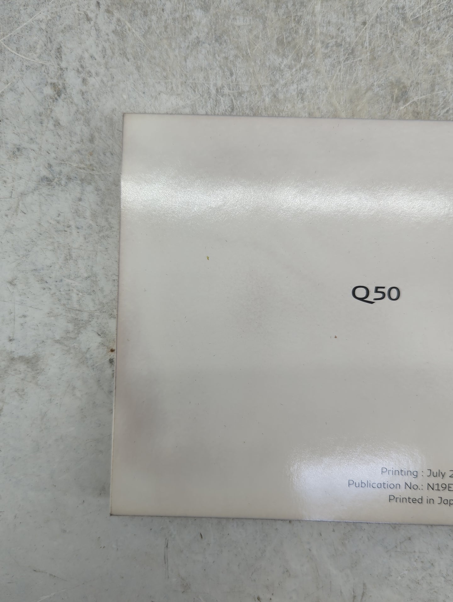 2019 Infiniti Q50 Owners Manual Book Guide P/N:N19E-DG5TJU0 DG5TJ-N, T00NA-4HH5D OEM Used Auto Parts - Oemusedautoparts1.com