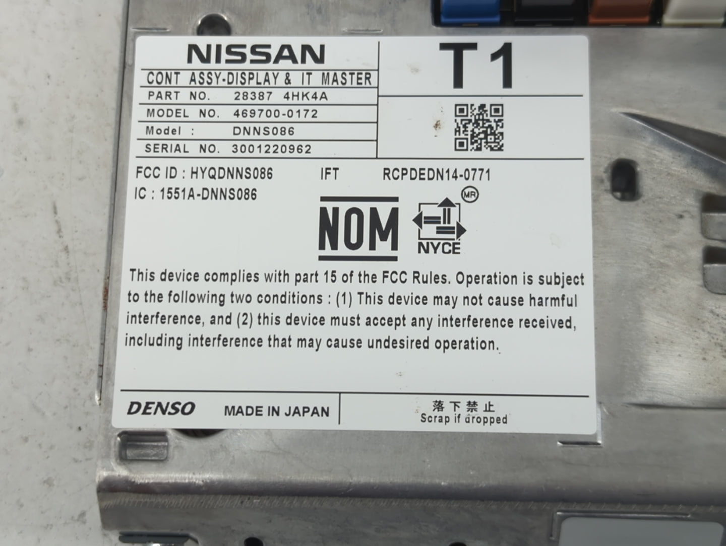 2018-2019 Infiniti Q50 Information Display Screen 1469273 - Oemusedautoparts1.com