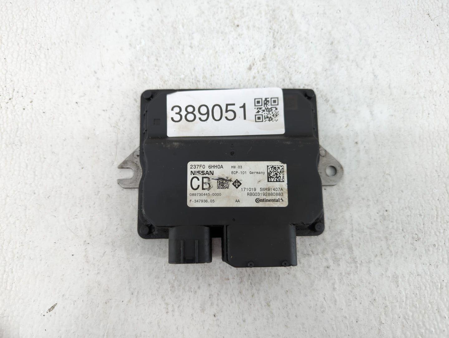 2019 Infiniti Q50 Chassis Control Module Ccm Bcm Body Control 237f0 6hh0a - Oemusedautoparts1.com