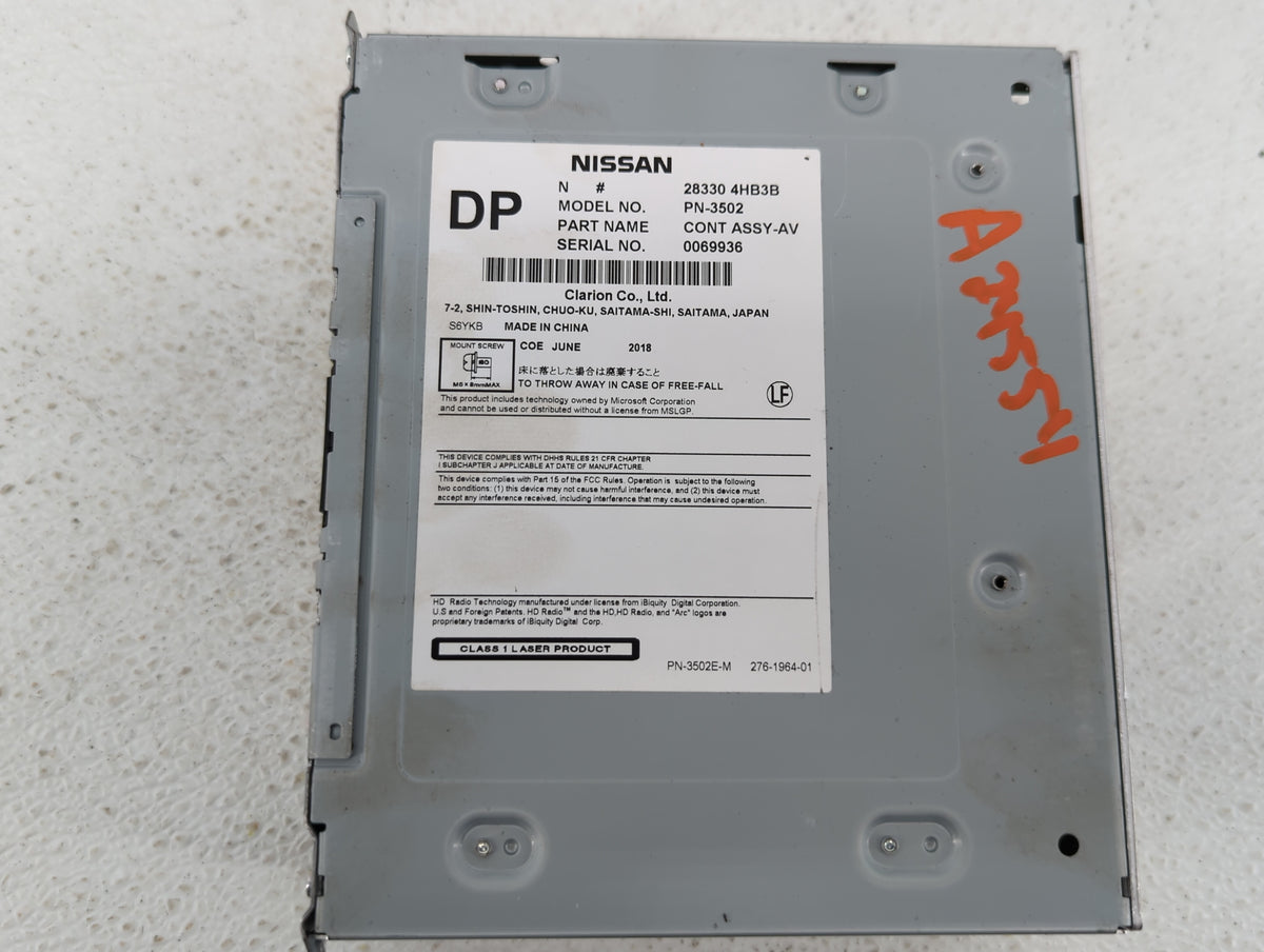 2015-2019 Infiniti Q50 Am Fm Cd Player Radio Receiver 426236 - Oemusedautoparts1.com
