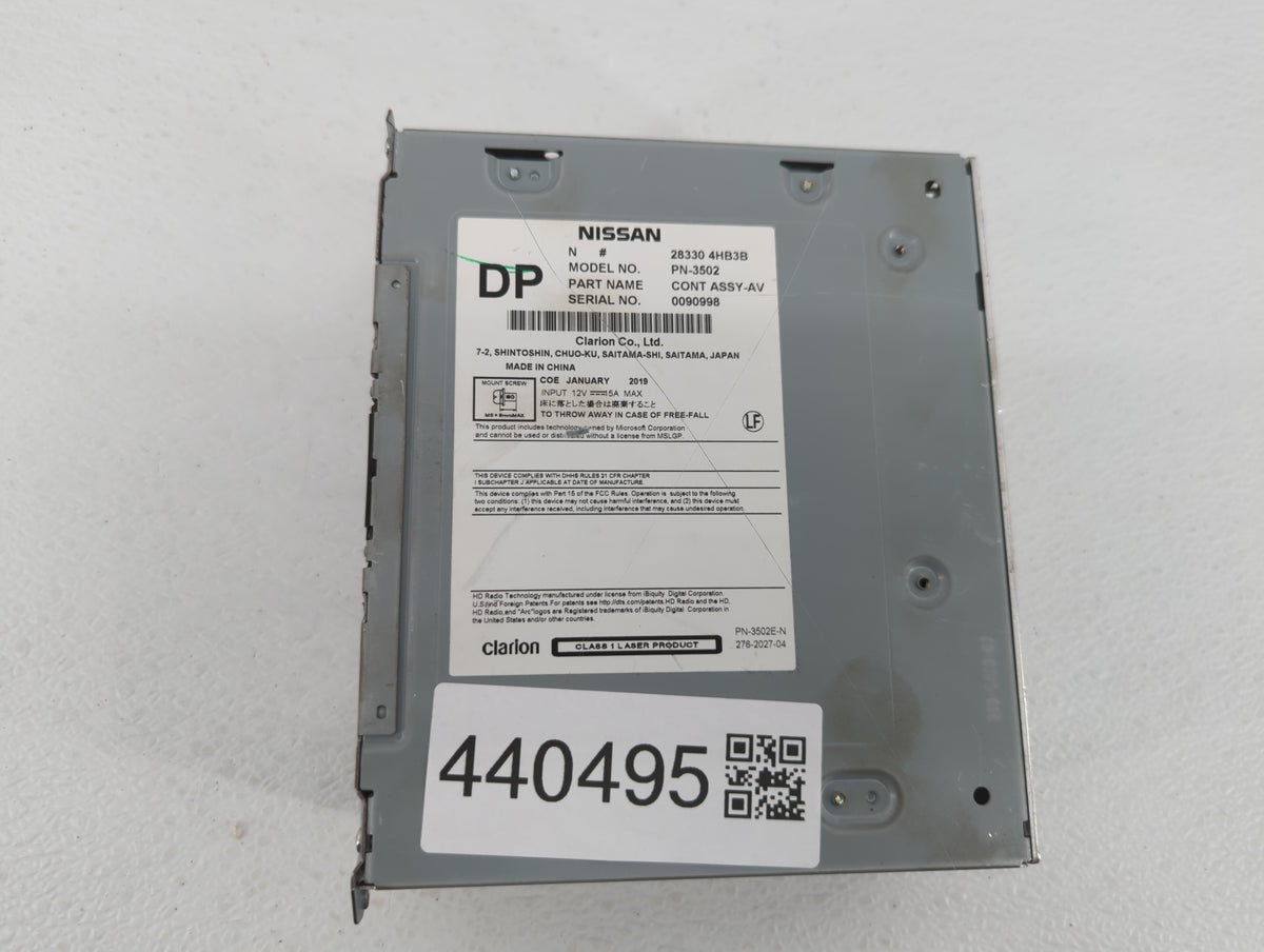 2019 Infiniti Q50 Am Fm Cd Player Radio Receiver 440495 - Oemusedautoparts1.com