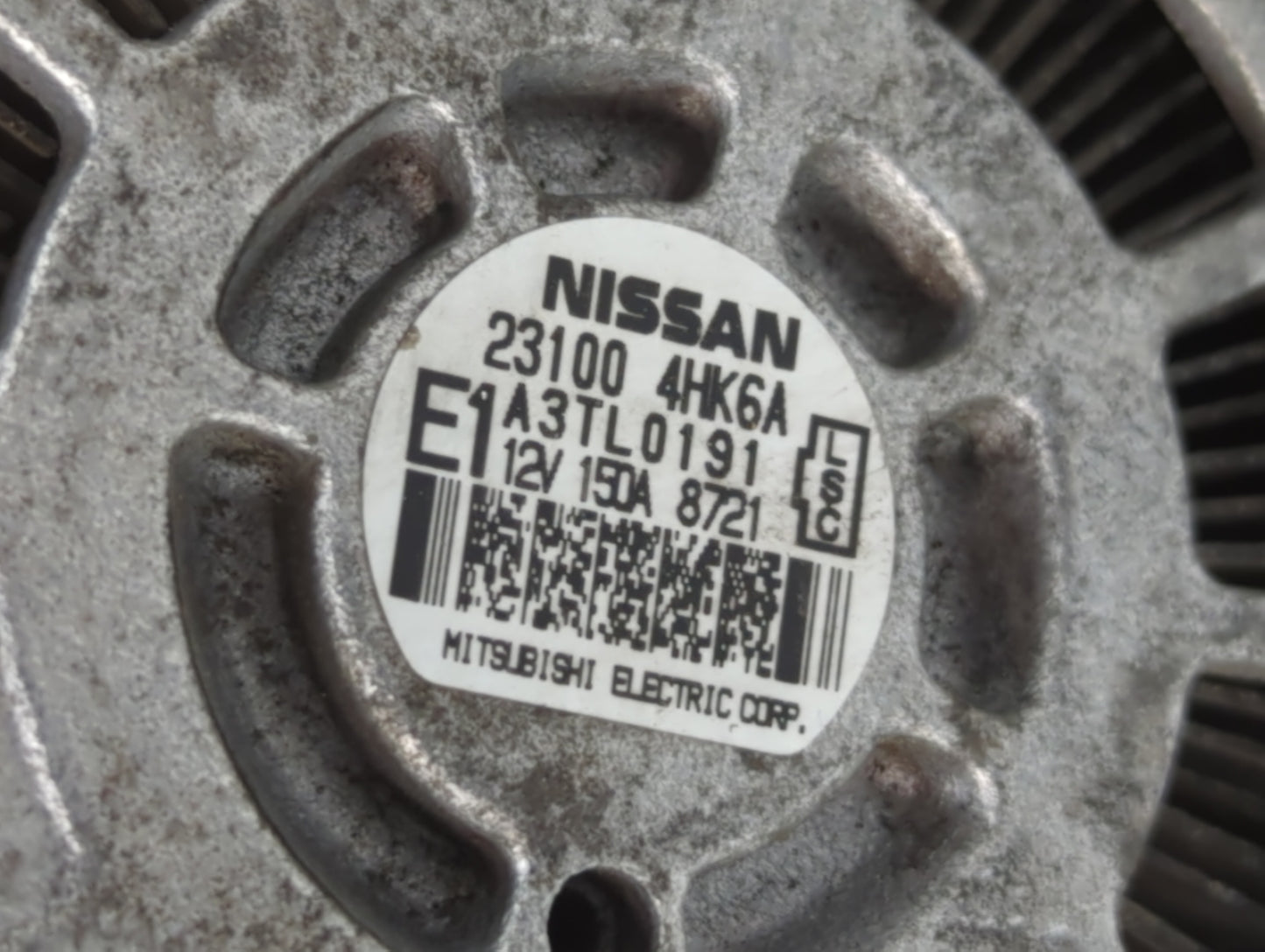 2016-2020 Infiniti Q50 Alternator Replacement Generator Charging Assembly Engine OEM P/N:23100 4HK6A Fits OEM Used Auto Part