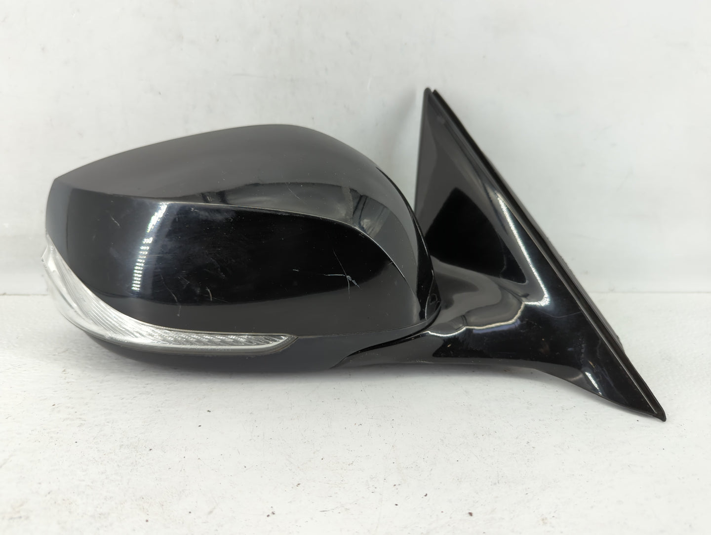 2016-2019 Infiniti Q50 Driver Left Side View Manual Door Mirror Black - Oemusedautoparts1.com