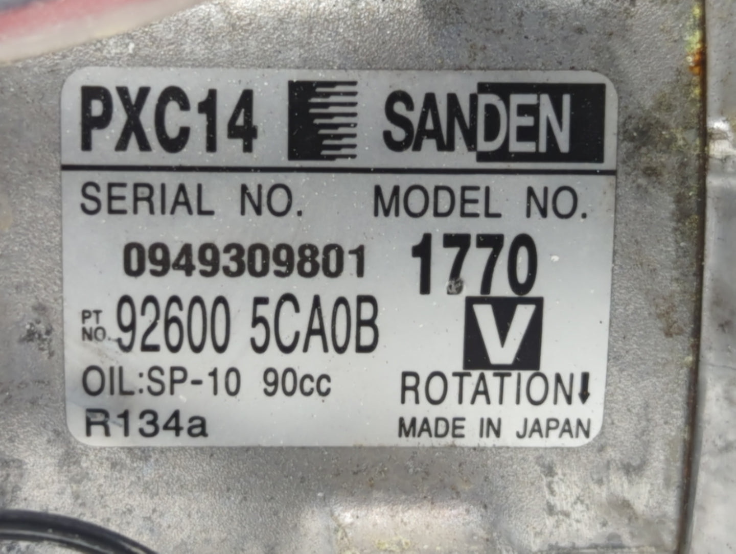 2016-2020 Infiniti Q50 Air Conditioning A/c Ac Compressor Oem - Oemusedautoparts1.com