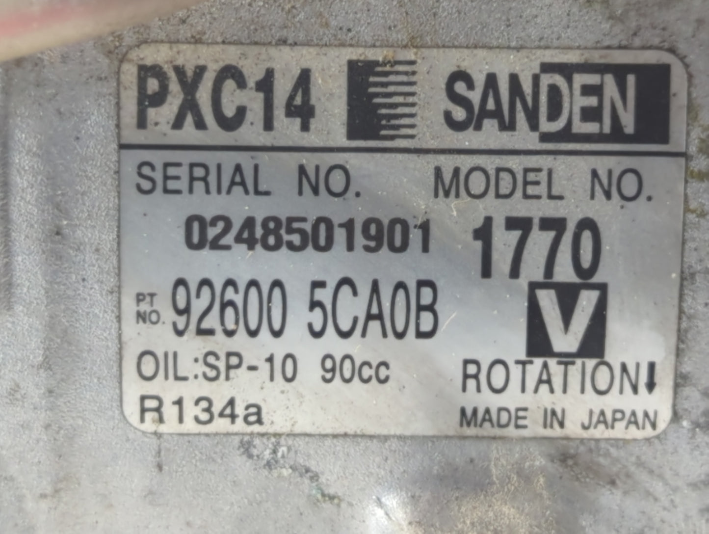 2016-2020 Infiniti Q50 Air Conditioning A/c Ac Compressor Oem - Oemusedautoparts1.com