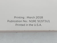 2019 Infiniti Q70 Owners Manual Book Guide P/N:N19E SG5TJU1 OEM Used Auto Parts - Oemusedautoparts1.com