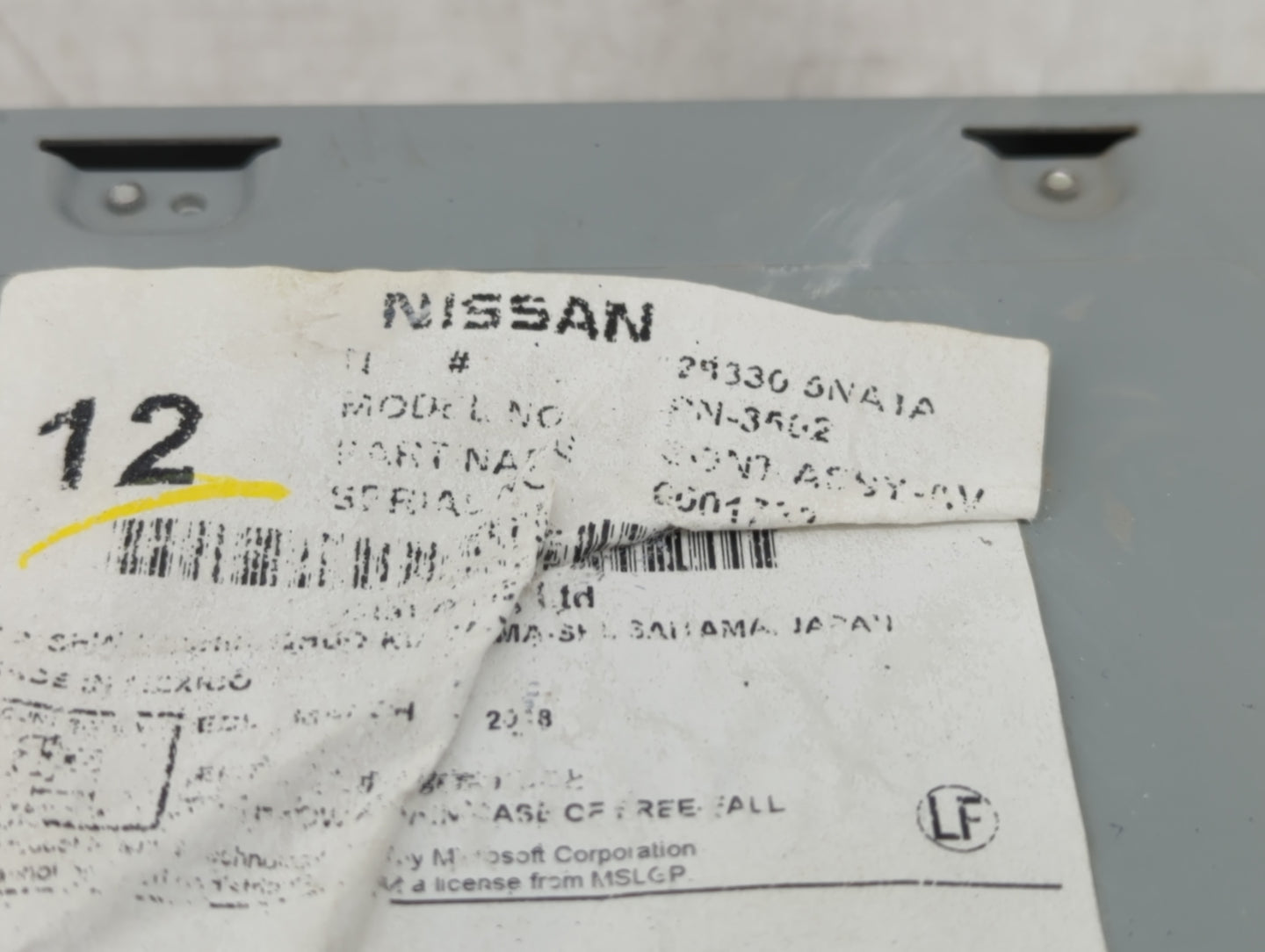 2019-2020 Infiniti Qx50 Radio AM FM Cd Player Receiver Replacement P/N:28330 5NA1A Fits Fits 2019 2020 OEM Used Auto Parts -