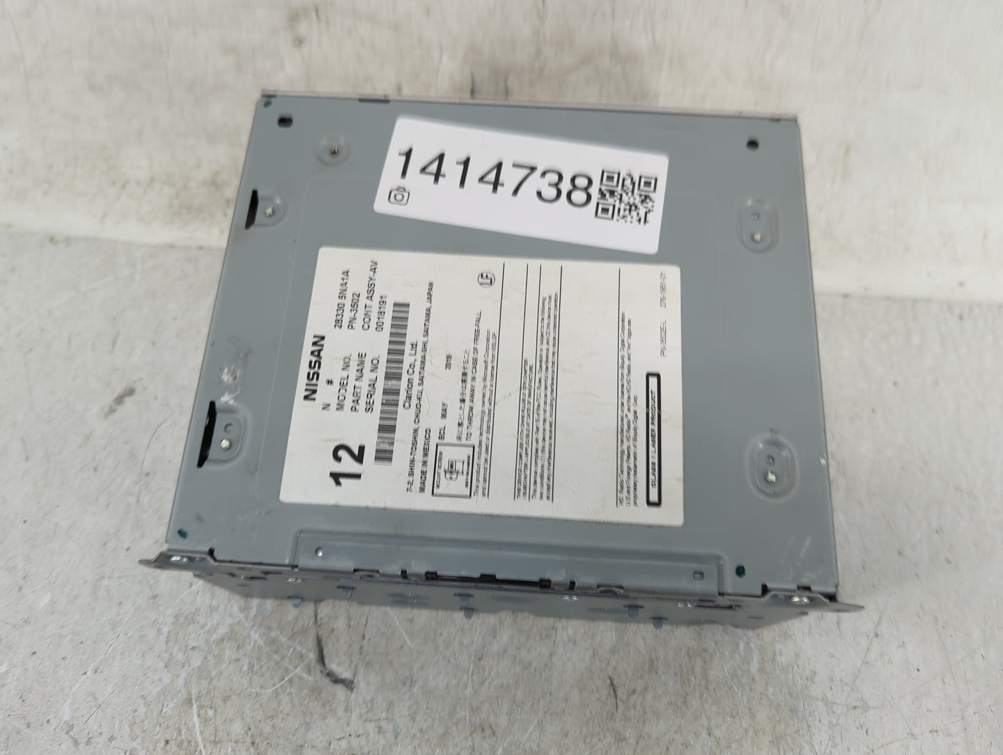 2019-2020 Infiniti Qx50 Radio AM FM Cd Player Receiver Replacement Fits Fits 2019 2020 OEM Used Auto Parts - Oemusedautopart