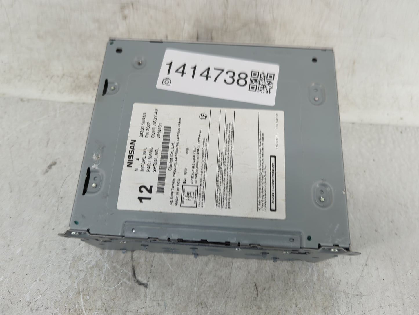 2019-2020 Infiniti Qx50 Radio AM FM Cd Player Receiver Replacement Fits Fits 2019 2020 OEM Used Auto Parts - Oemusedautopart