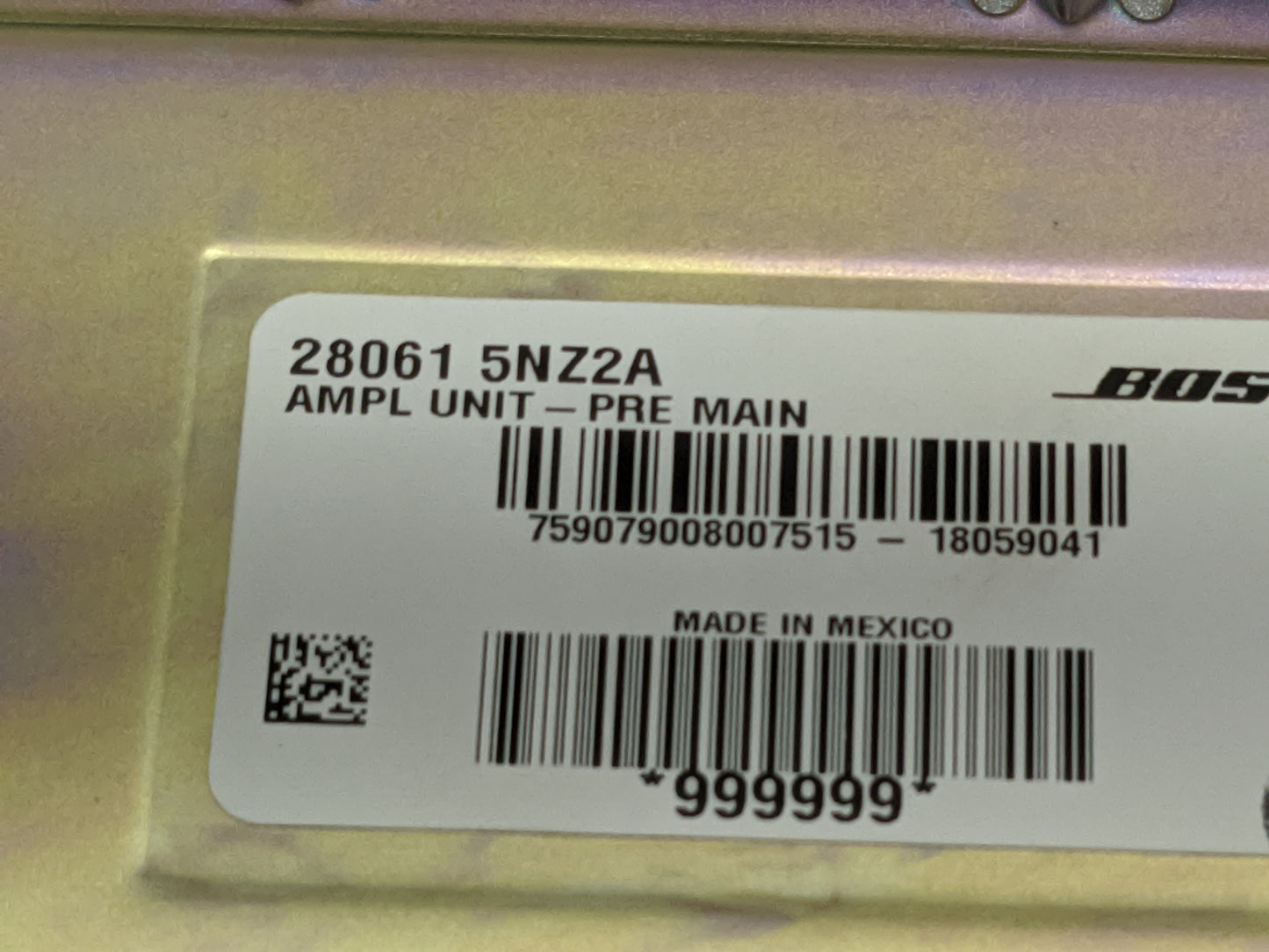 2019-2020 Infiniti Qx50 Radio Speaker Amplifier 28061 5nz2a - Oemusedautoparts1.com